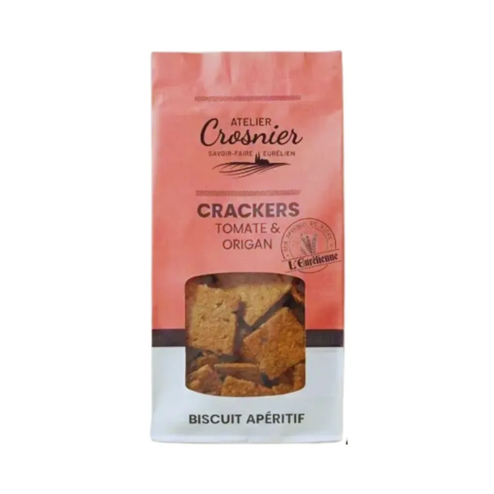 Crackers aux drêches de bière Tomate & Origan "Atelier Crosnier" 120g