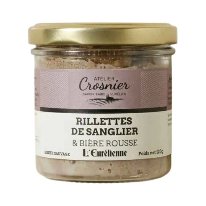Rillettes de sanglier & bière l'Eurélienne Rousse"Atelier Crosnier" 120g