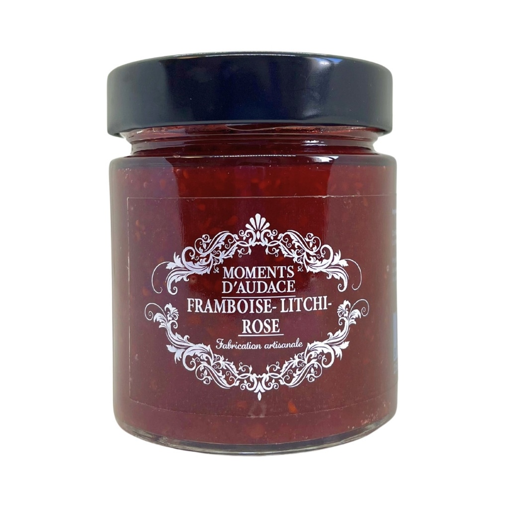[MOD00022] Confiture Framboise-Litchis-Rose "Moments d'Audace" 250g
